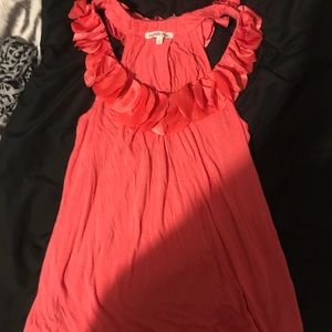A pink tank top